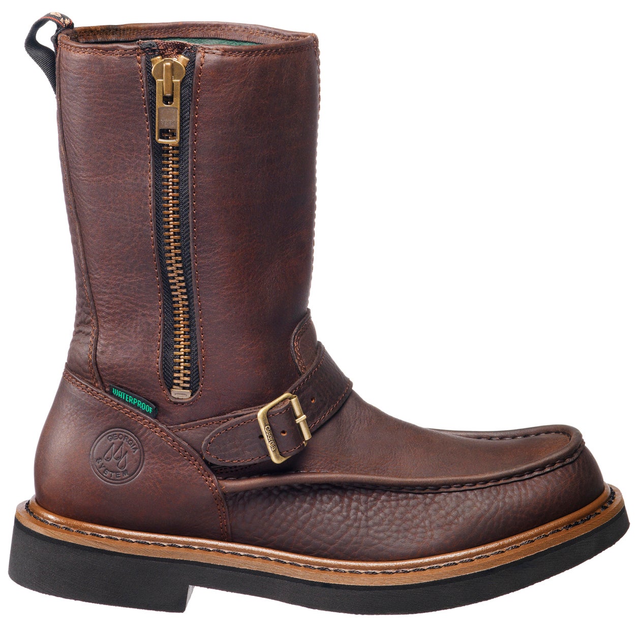 Side Zip Waterproof Wellington Work Boots Round Toe Sheplers