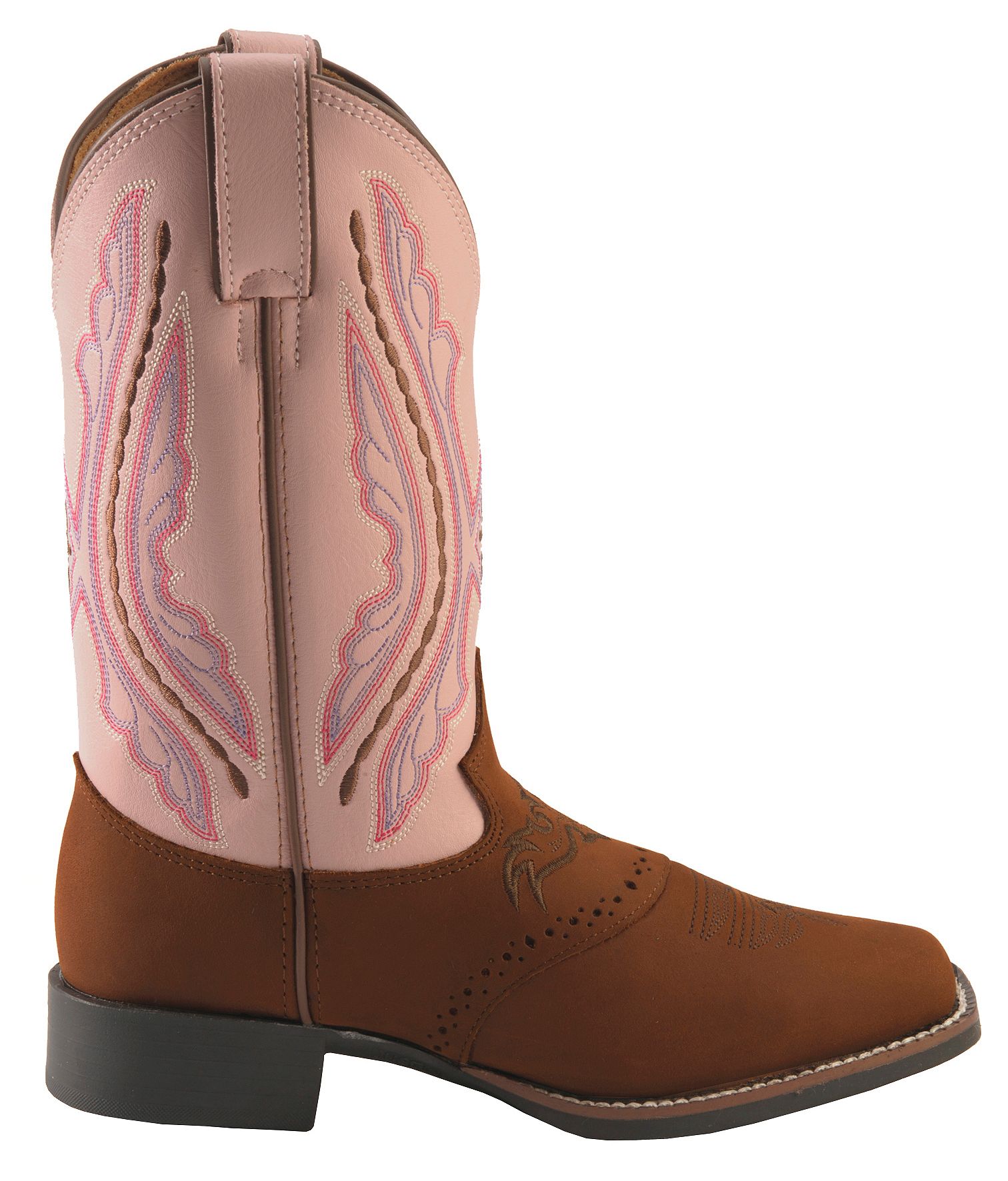 Justin Youth Girls' Western Saddle Vamp Cowgirl Boots Square Toe