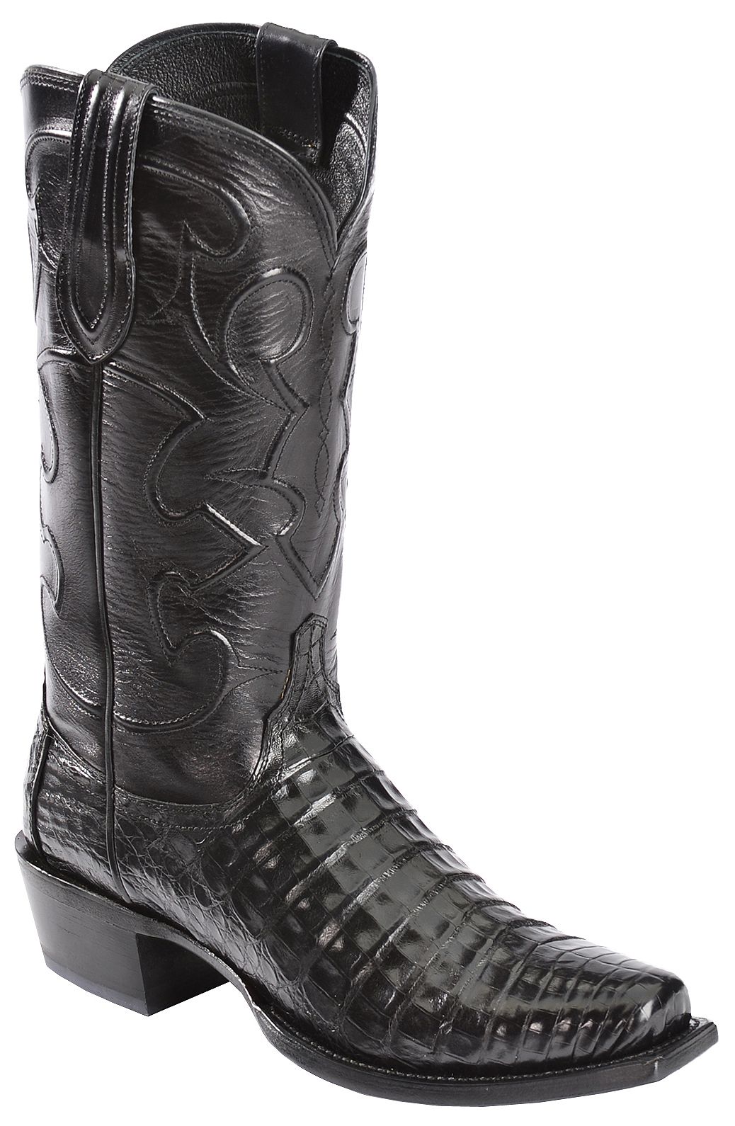 Lucchese Handcrafted 1883 Croc Belly Cowboy Boots Snoot