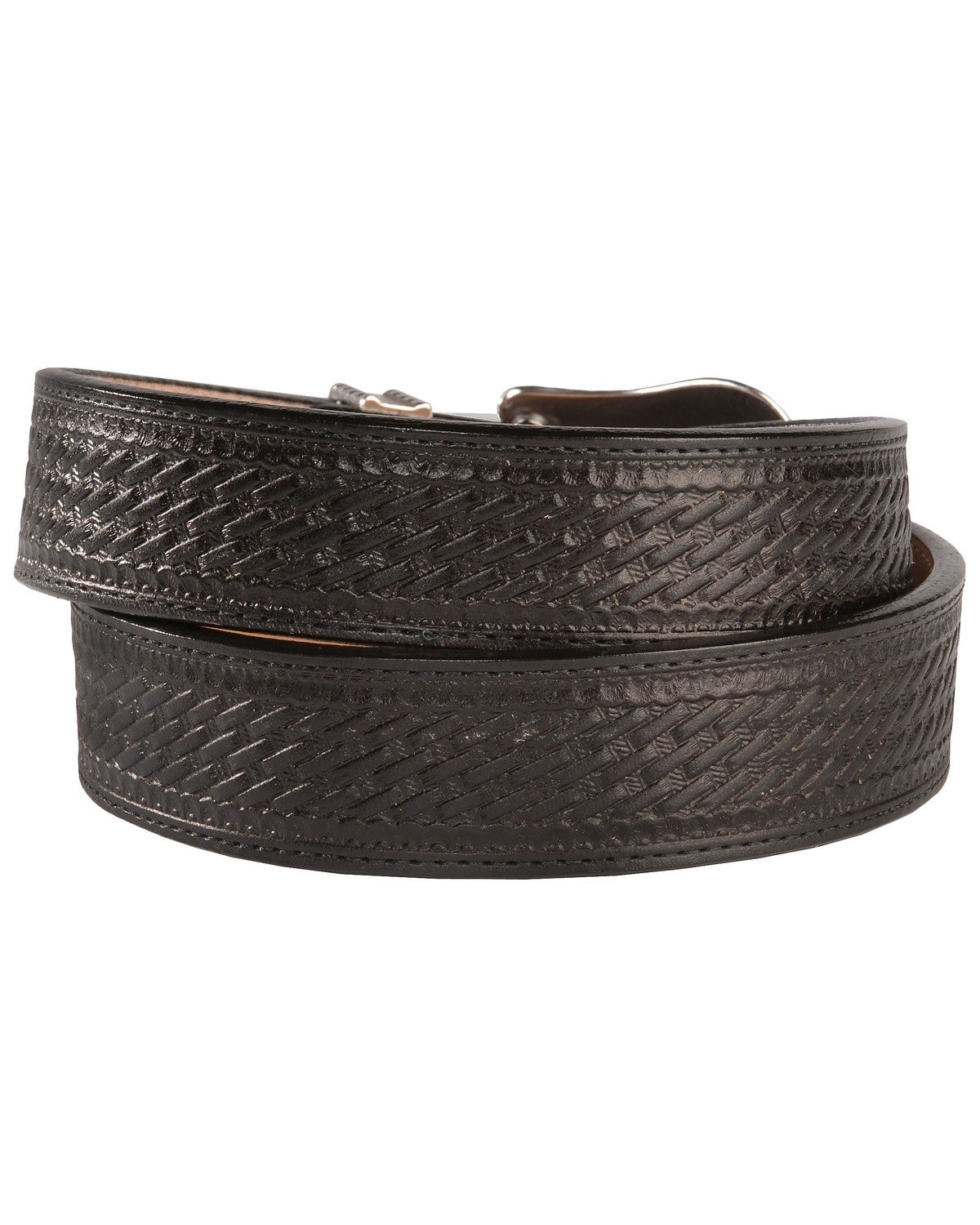 Justin Bronco Basketweave Leather Belt Sheplers
