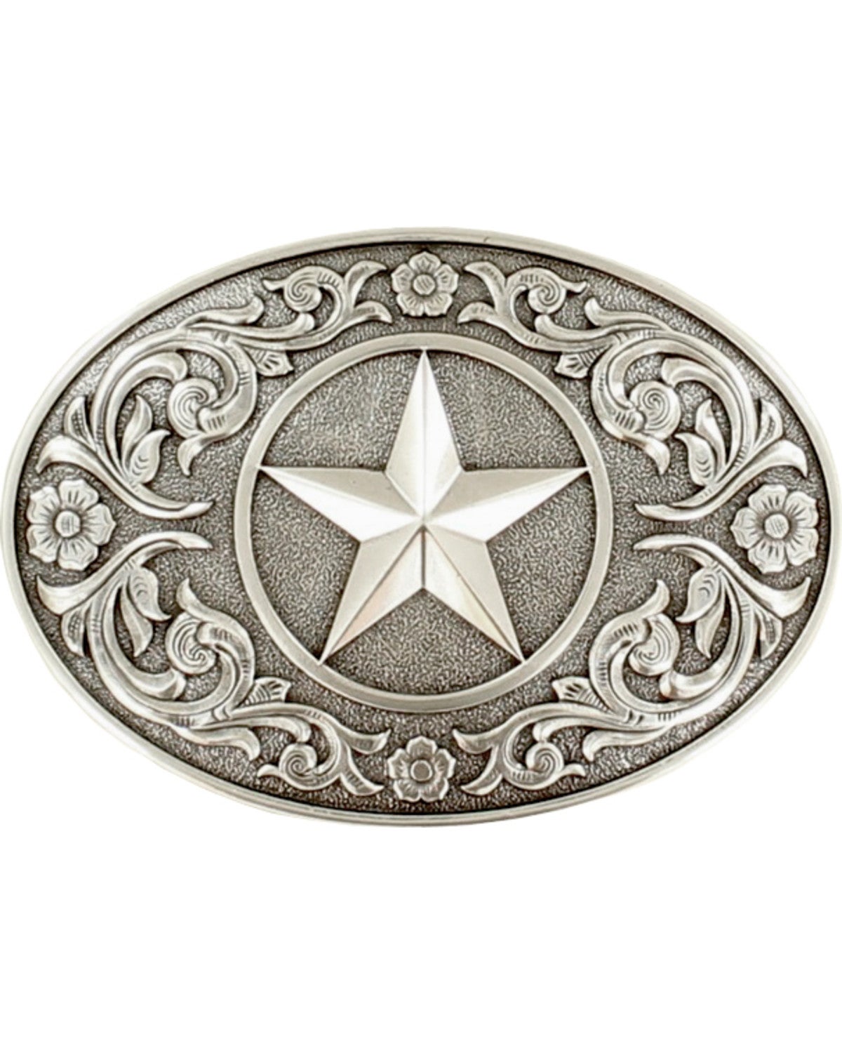 Nocona Silver Texas Star Belt Buckle Sheplers