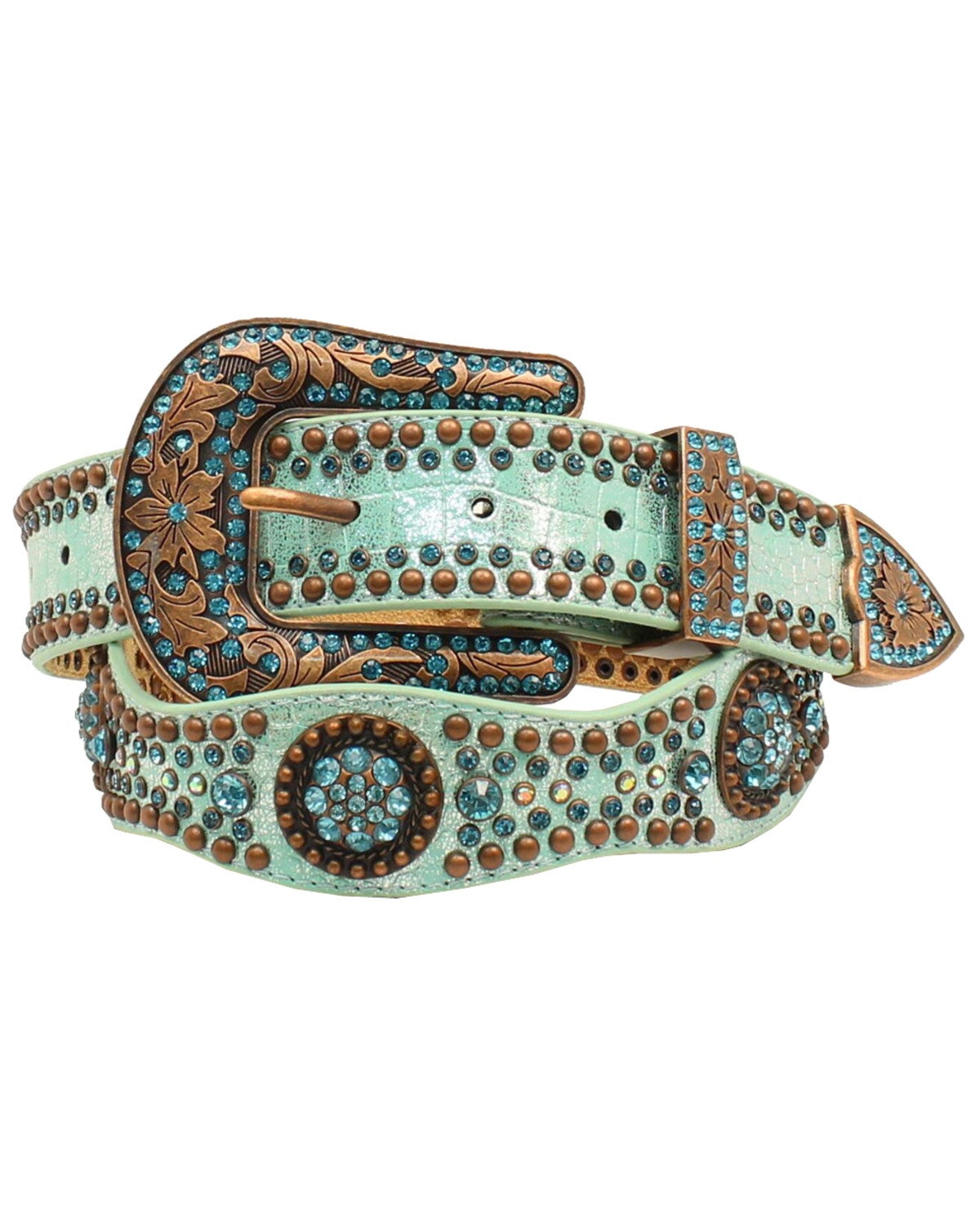 Nocona Women's Scallop Round Concho Studded Belt Sheplers