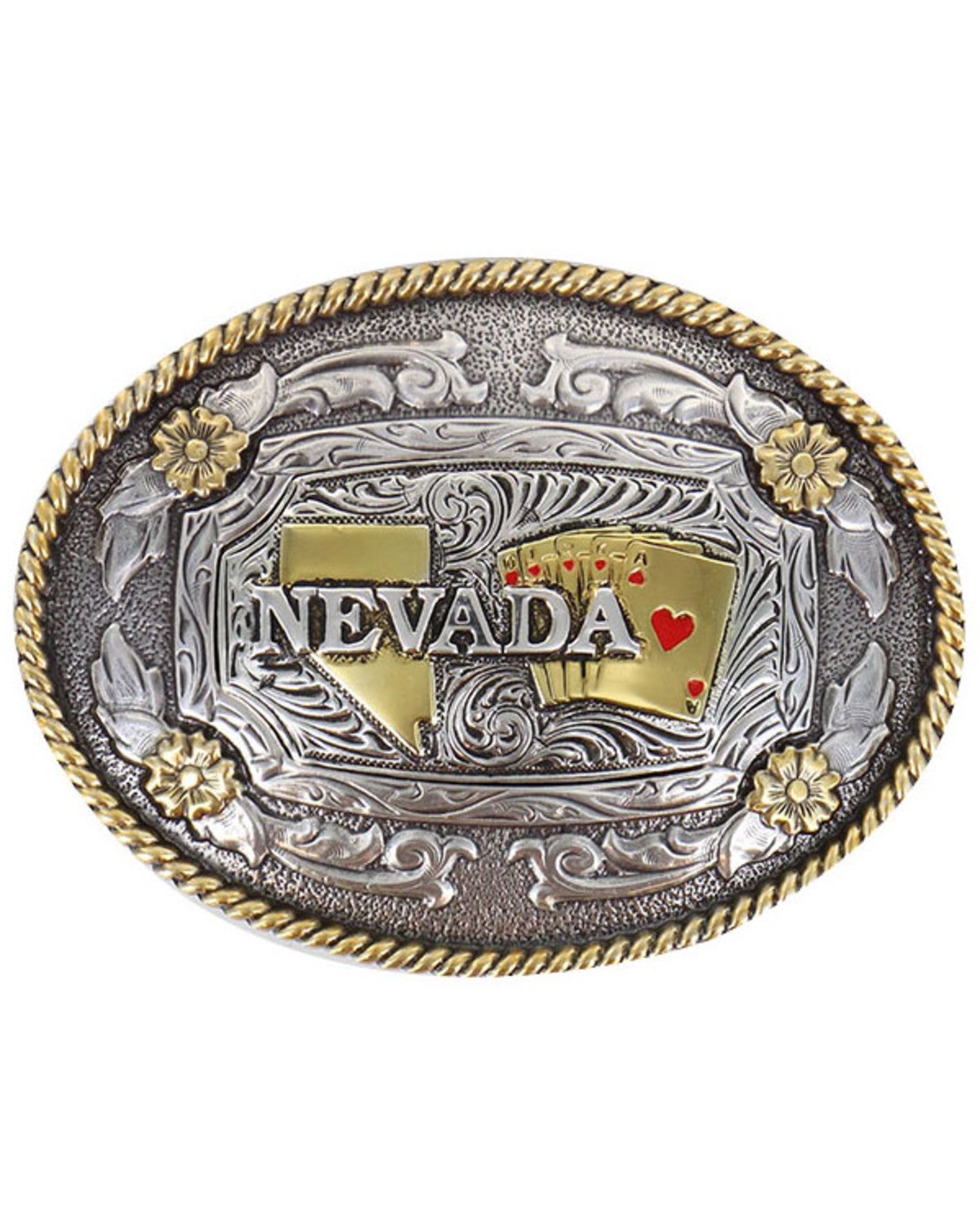 Cody James Men's Two Tone Nevada Oval Belt Buckle Sheplers