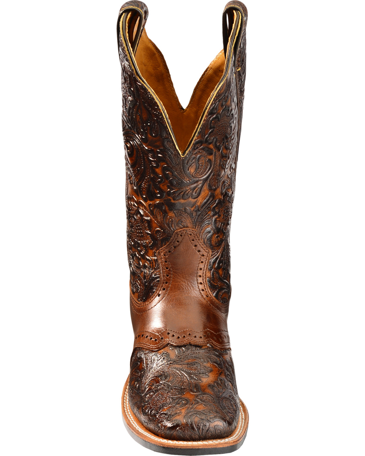 floral tooled boots