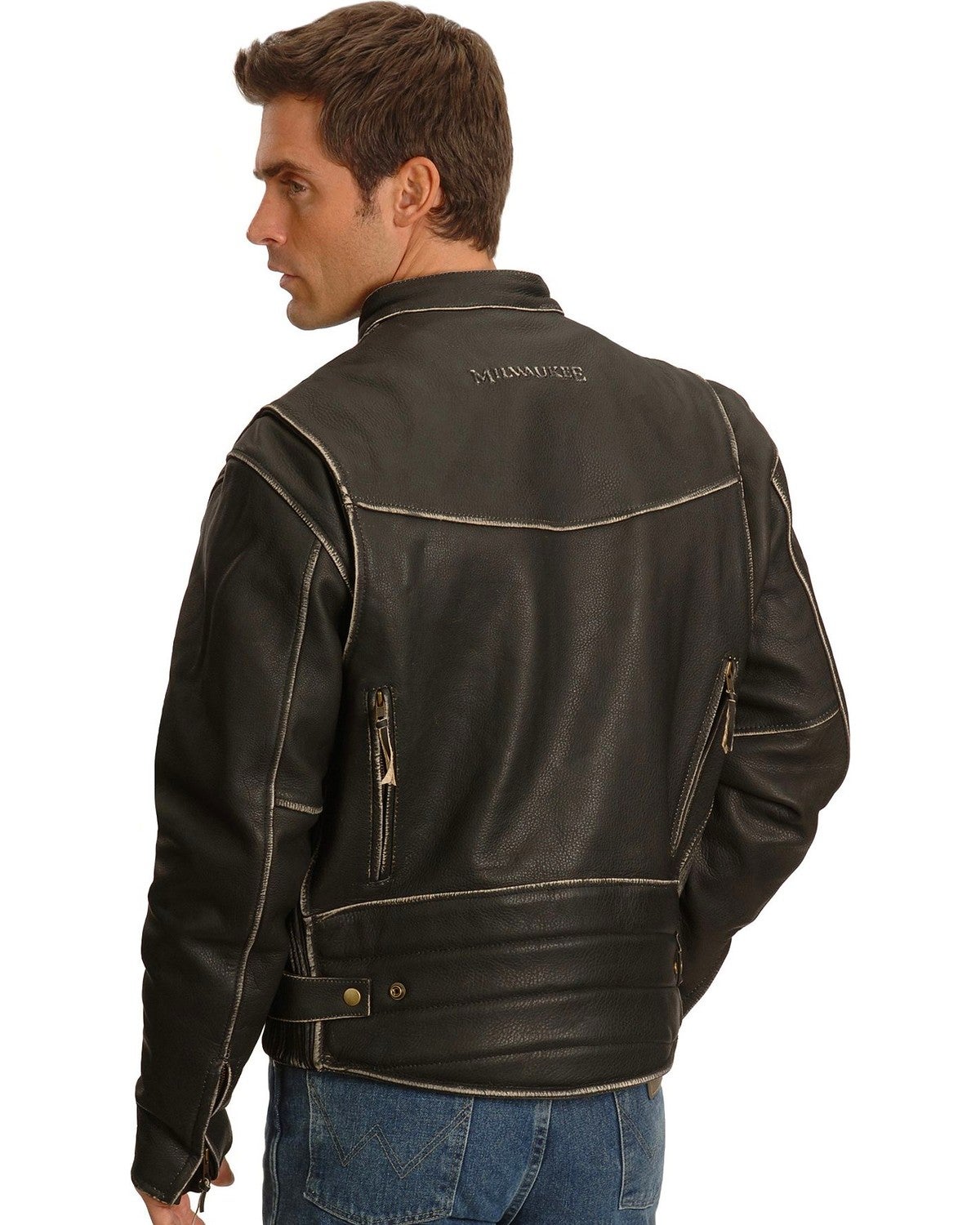 Milwaukee Motorcycle Crazy Horse Leather Jacket Sheplers