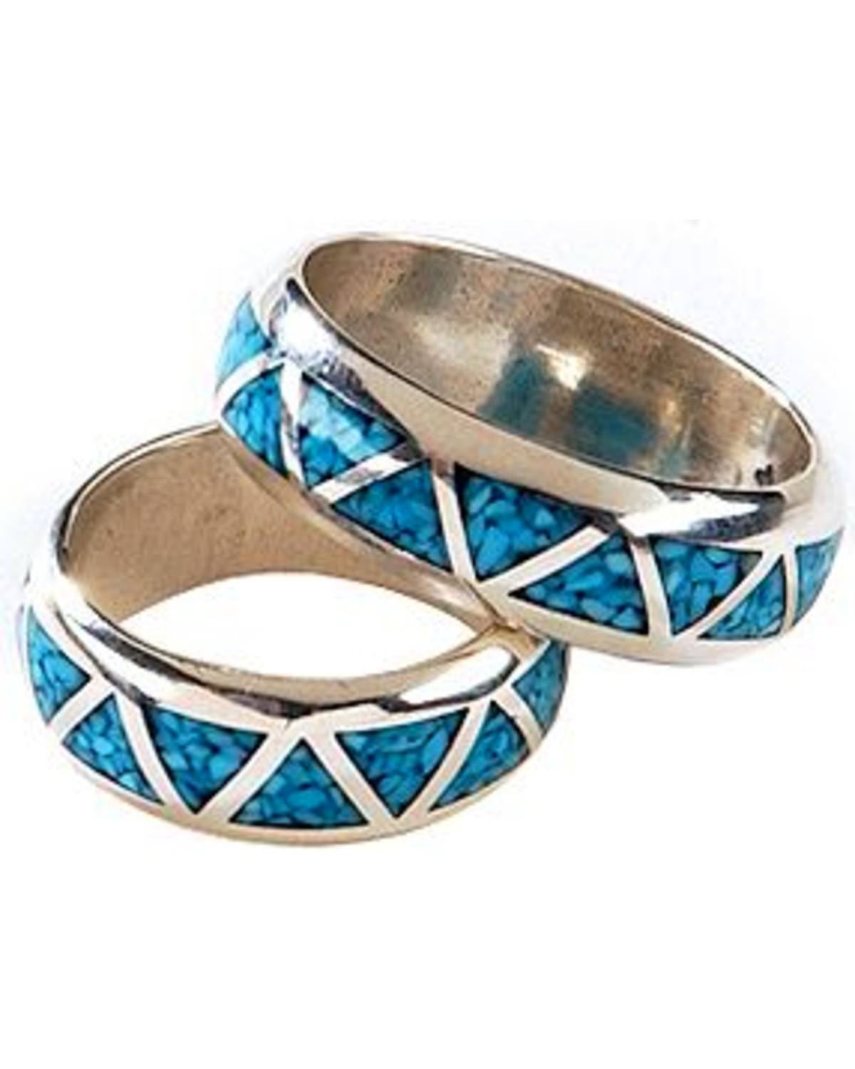 Silver Legends Turquoise Inlay Western Wedding Band Sheplers