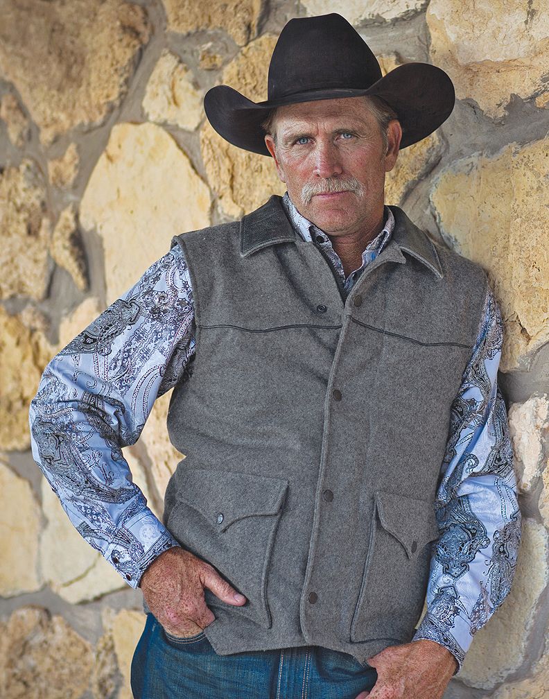 STS Ranchwear Men's Lariat Charcoal Grey Vest Sheplers