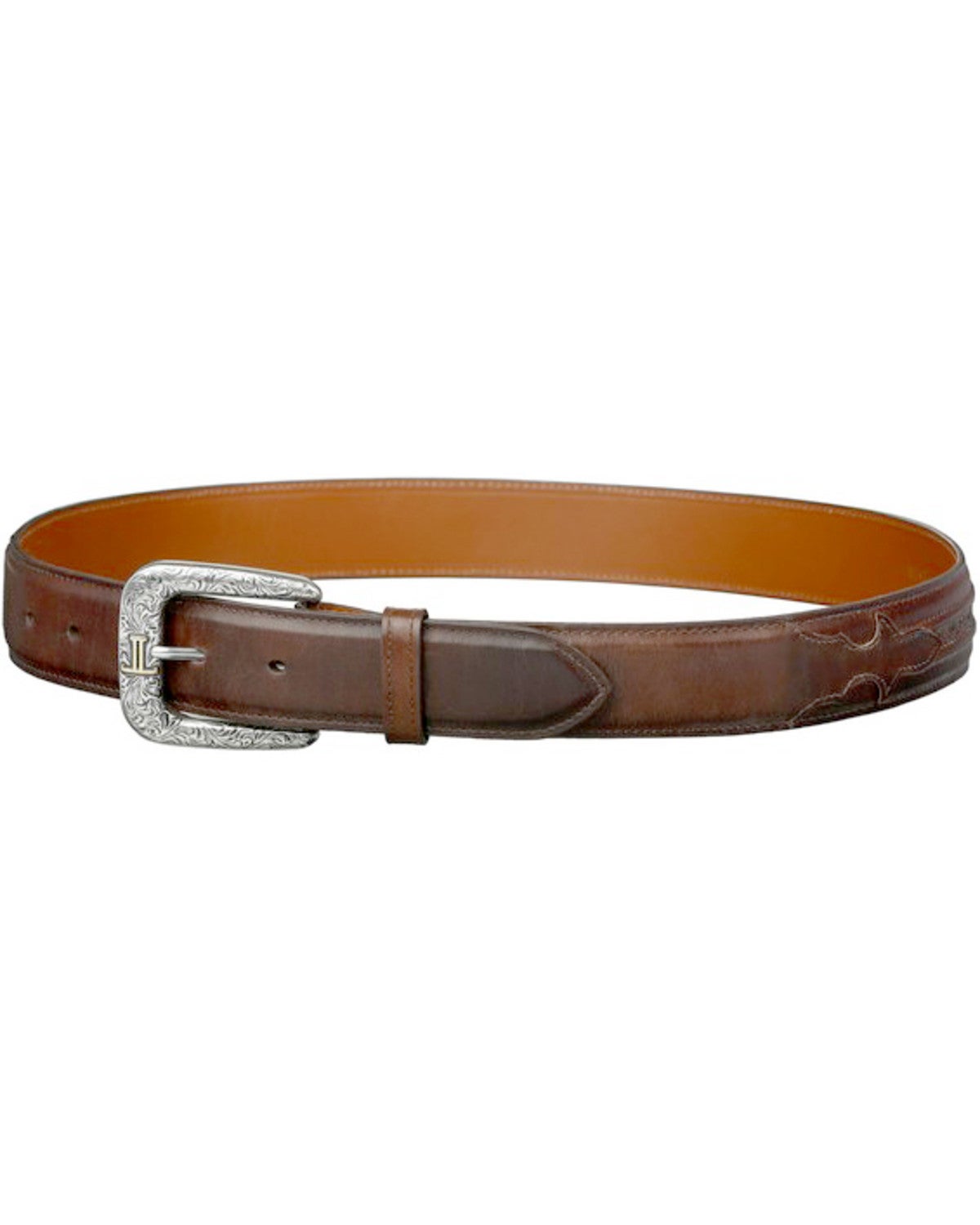 Lucchese Men's Burnished Calf Smooth Leather Belt Sheplers