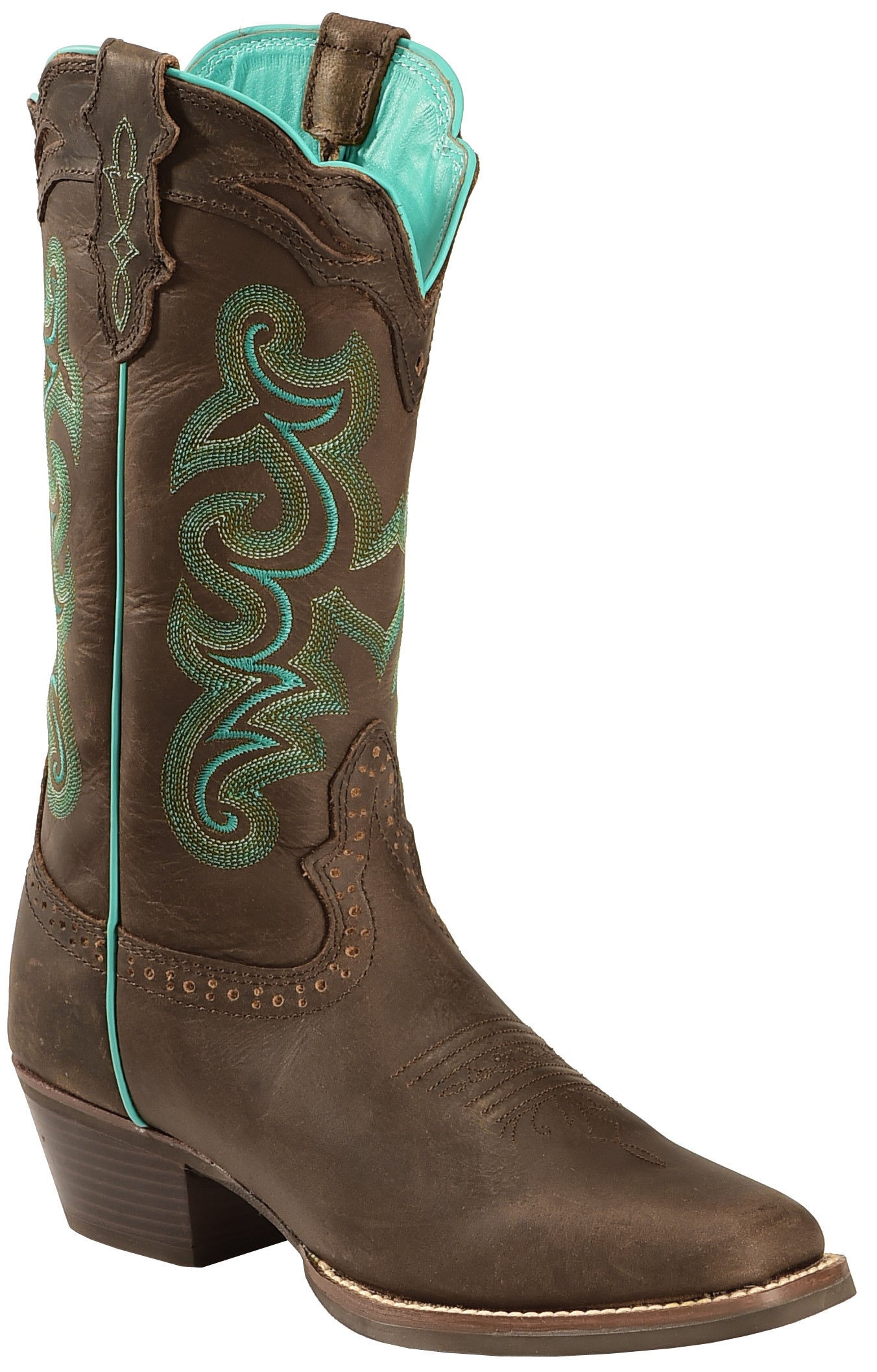 Justin Women's Sevana Chocolate Cowgirl Boots Square Toe Sheplers