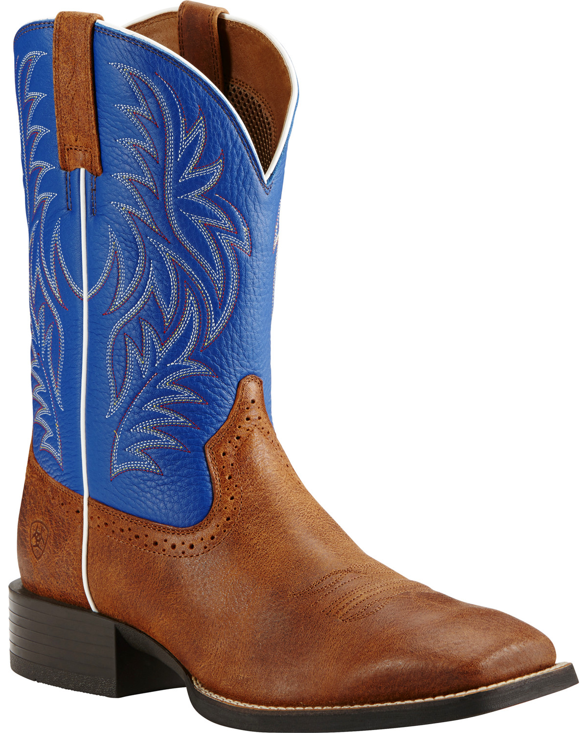 western boots blue