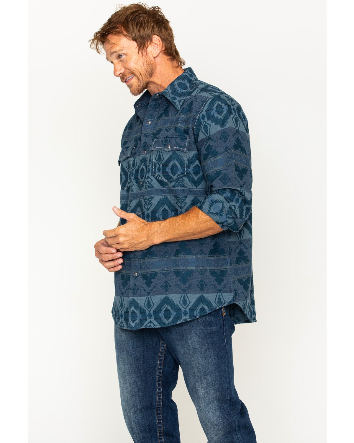 Ryan Michael Men's Blanket Jacquard Shirt Sheplers