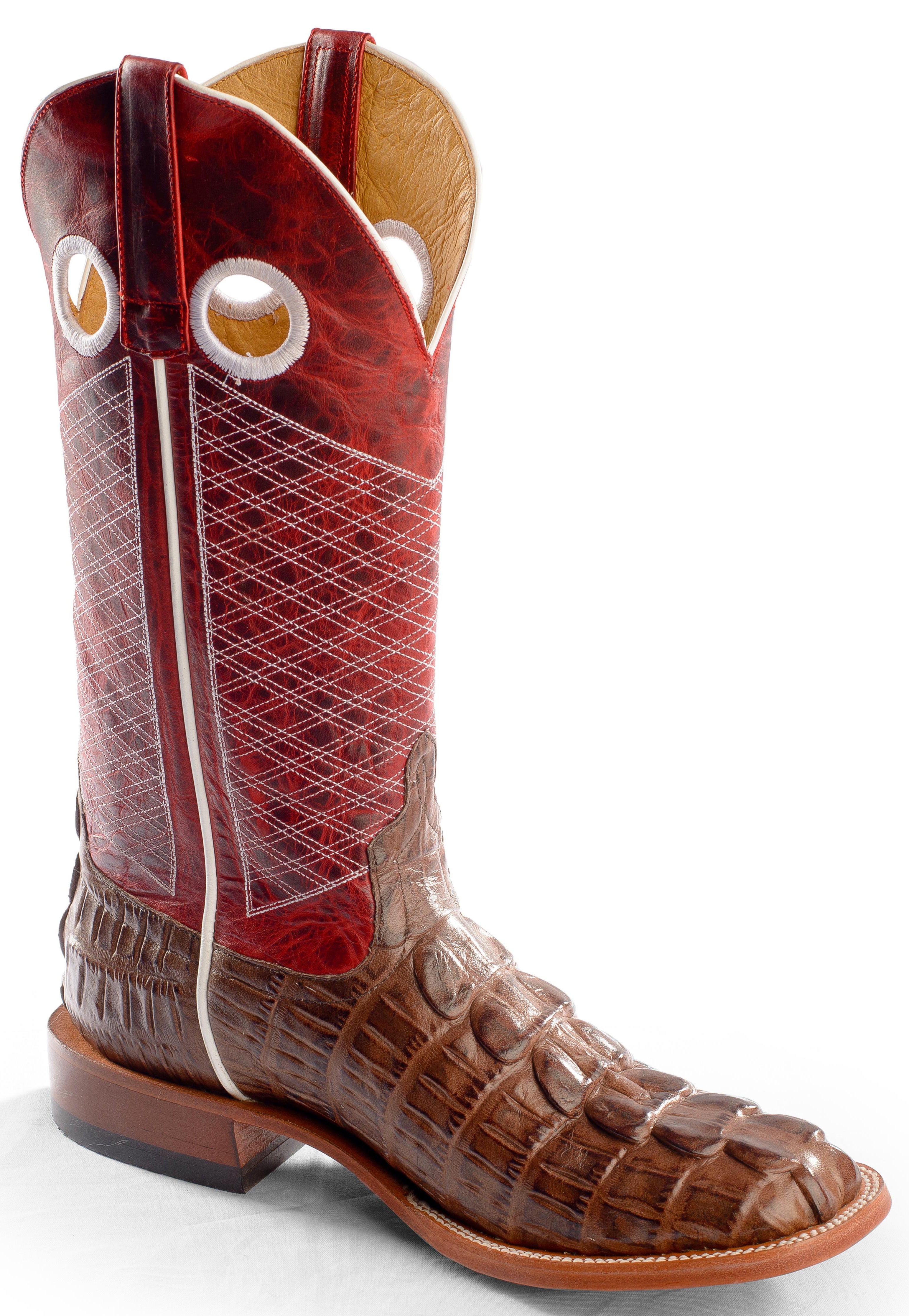 Horse Power Men's Caiman Tail Print Western Boots Square Toe Sheplers