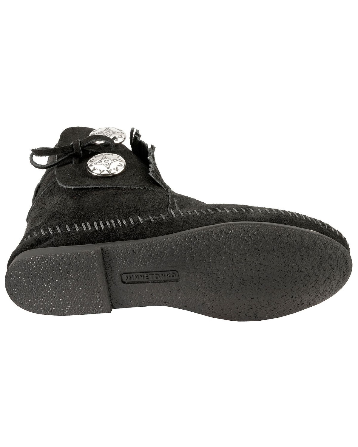 black ankle moccasins