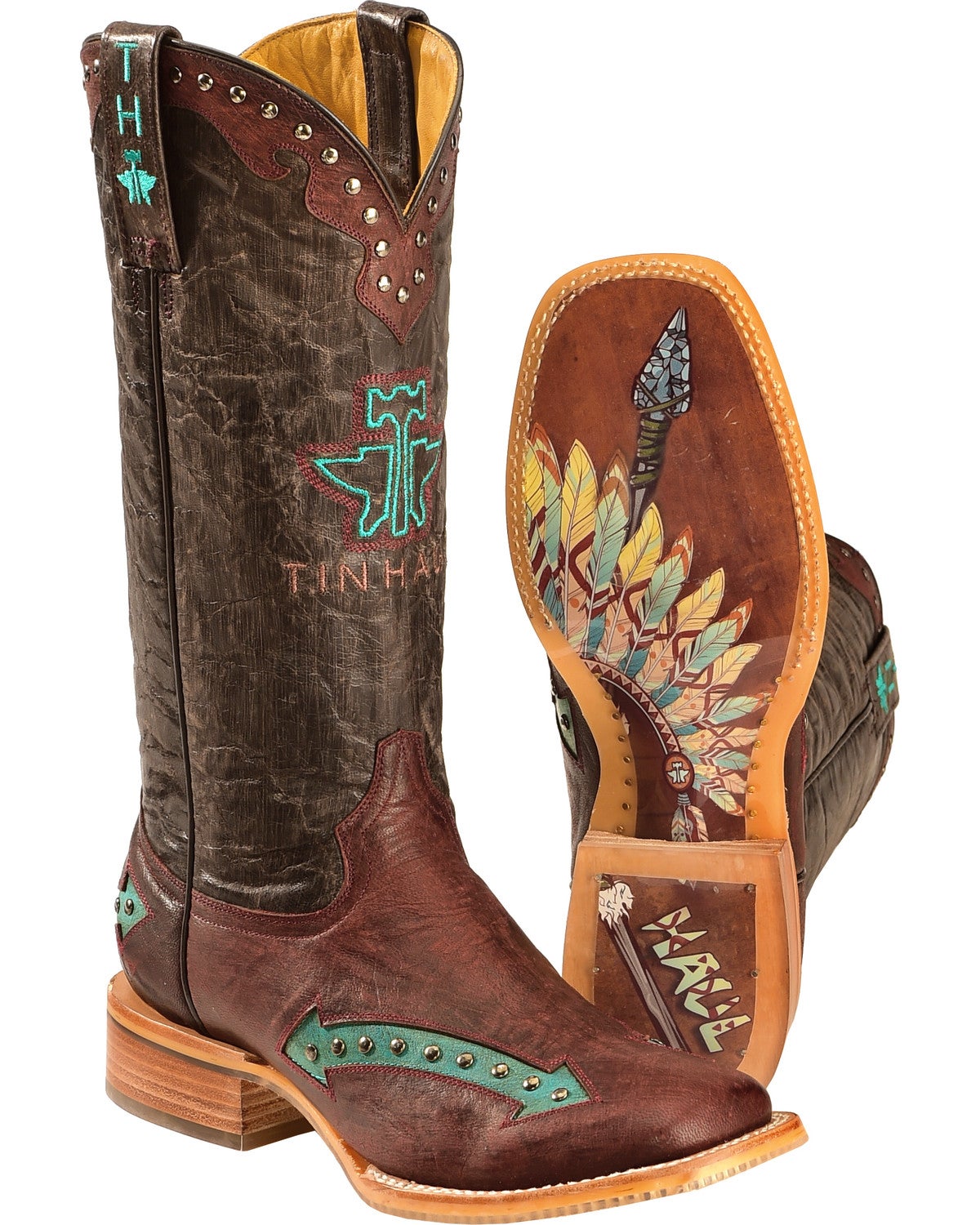 Tin Haul Arrowhead Cowgirl Boots Square Toe Sheplers