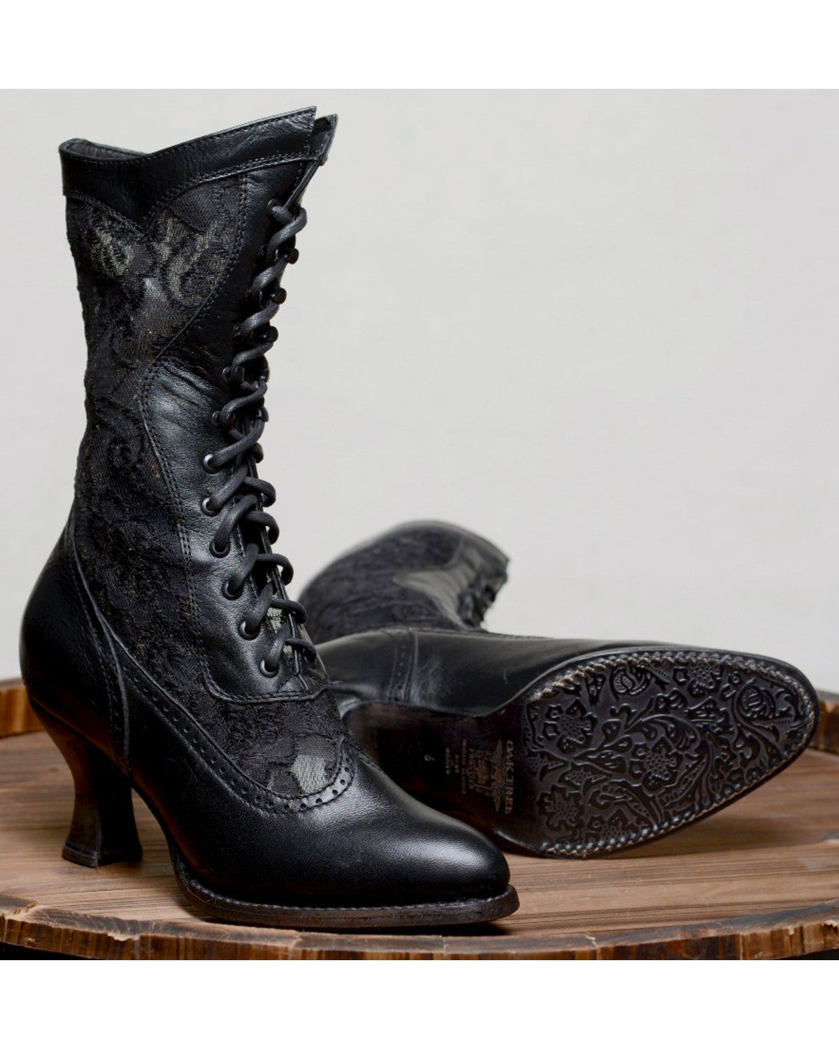 Oak Tree Farms Jennie Black Boots Pointed Toe Sheplers