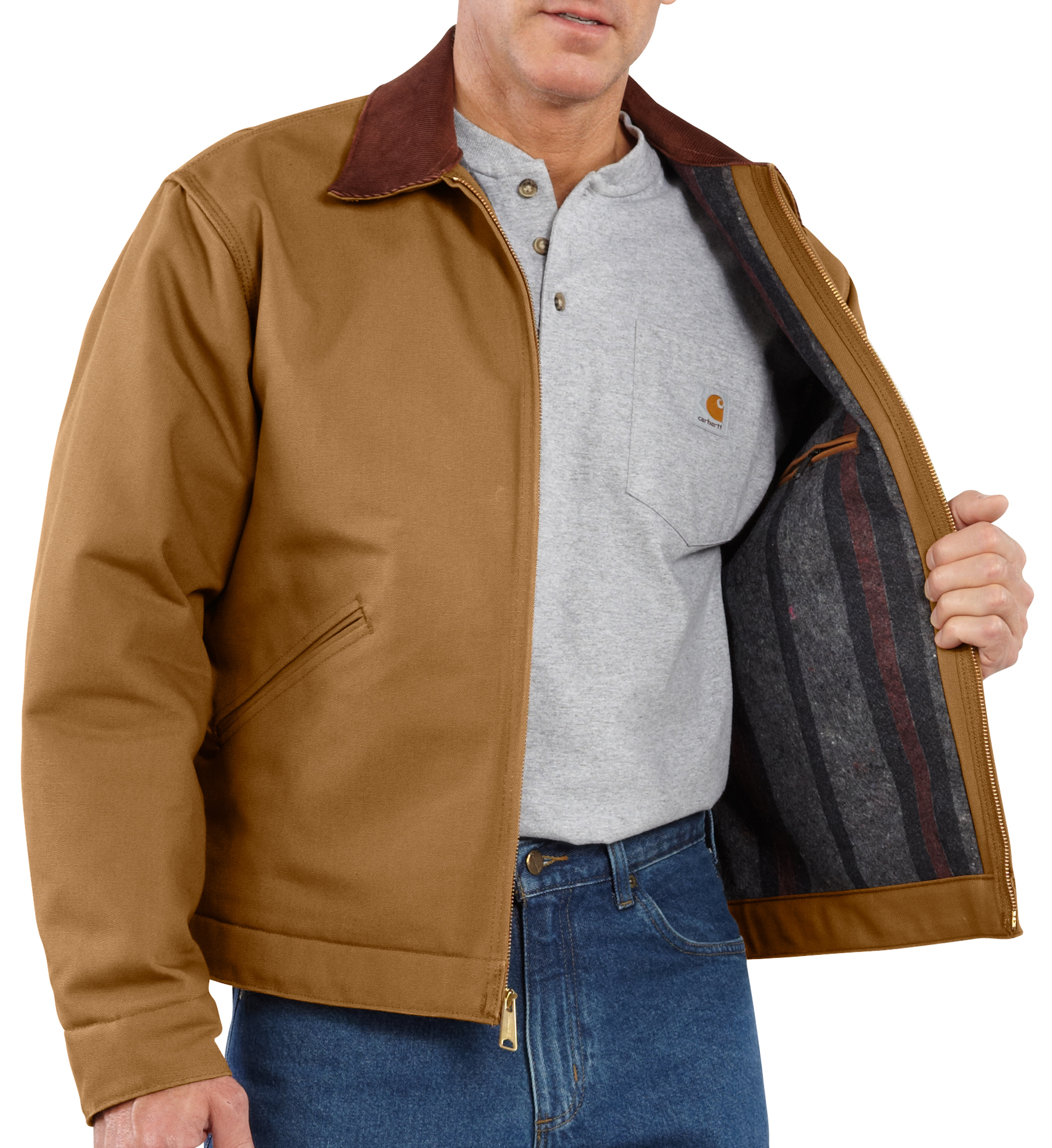 Carhartt Men's Duck Detroit Blanket Lined Canvas Jacket | Sheplers