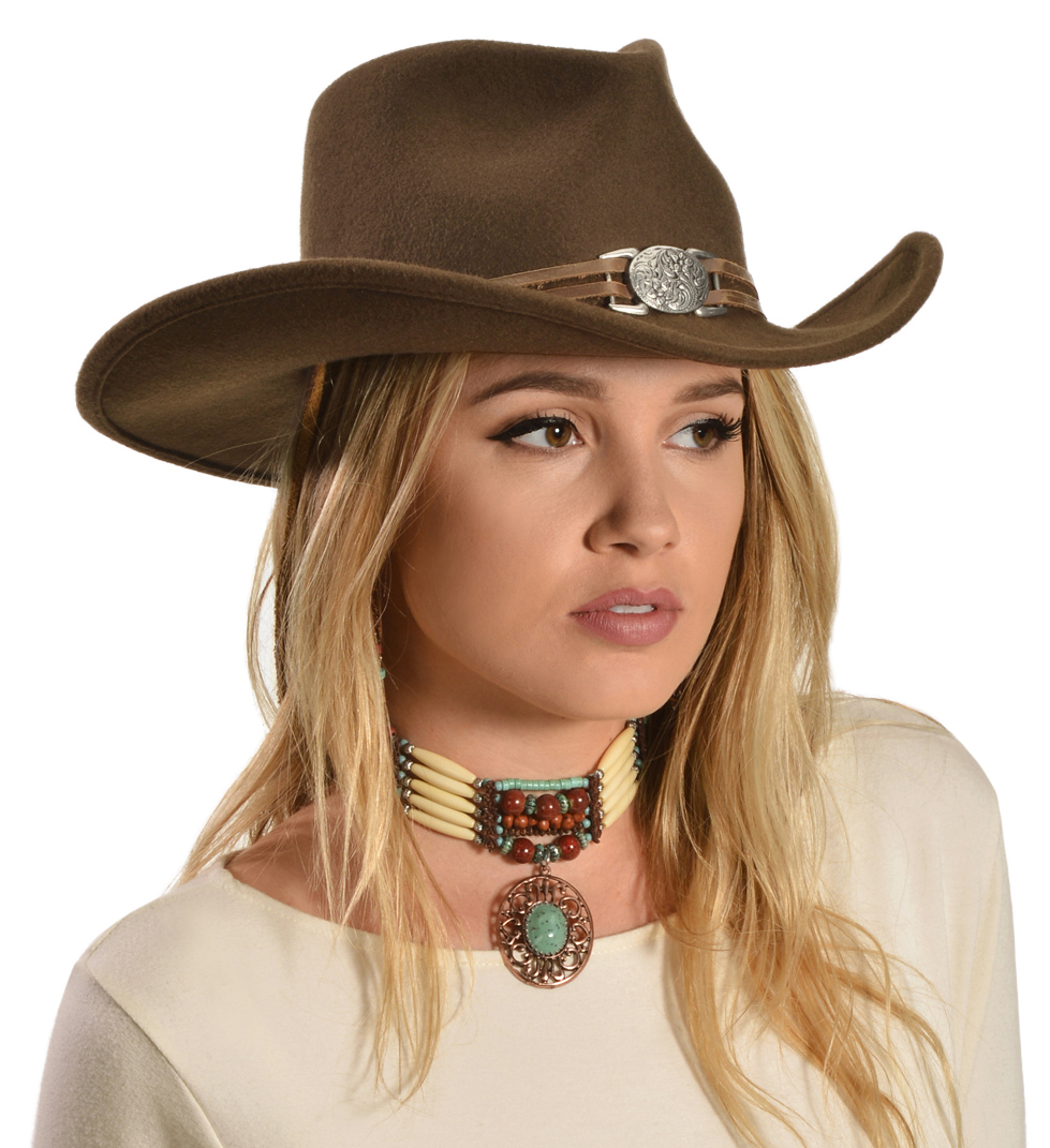 Juniper Brown Wool Felt Cowgirl Hat | Sheplers