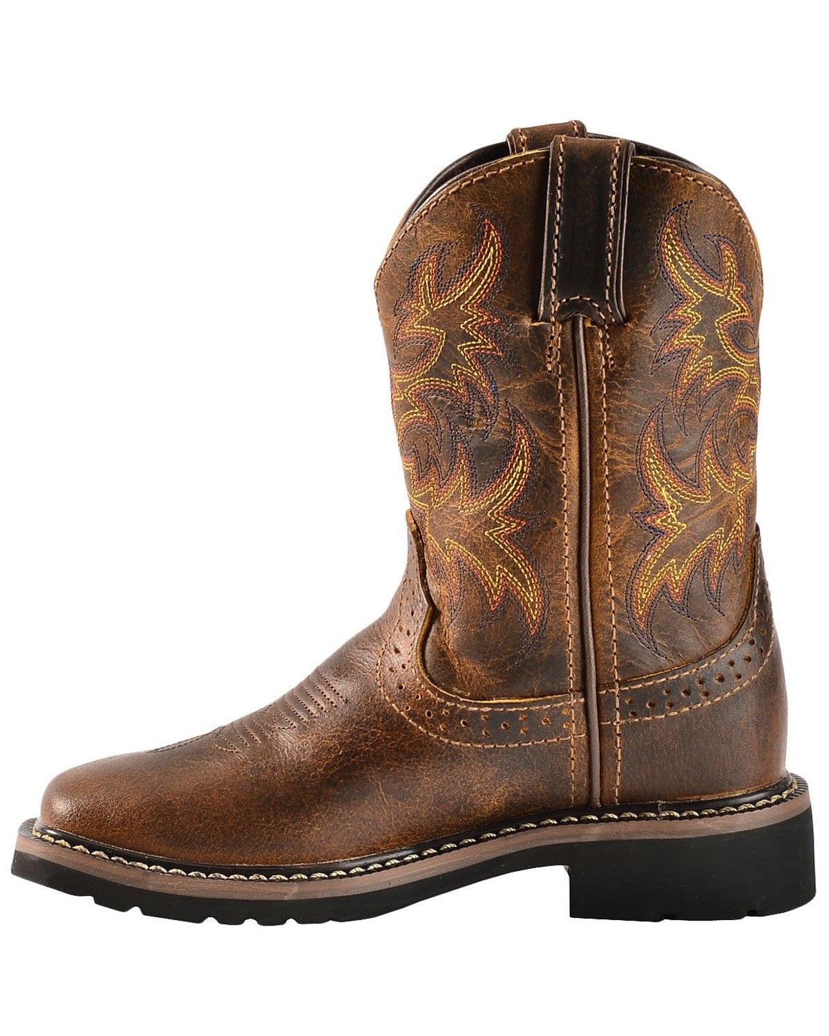 Justin Boys' Stampede Work Boots Square Toe Sheplers