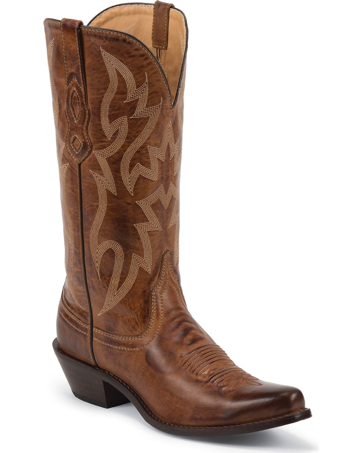 Nocona Brown Leather Cowgirl Boots - Snip Toe | Sheplers
