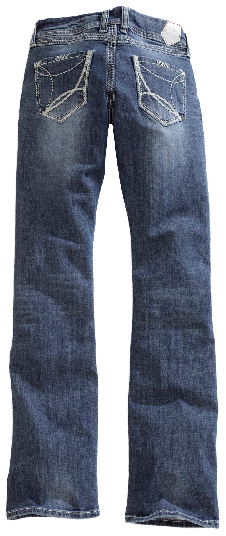 Tin Haul Women's Dolly Celebrity White Wave Stitch Bootcut Jeans Sheplers