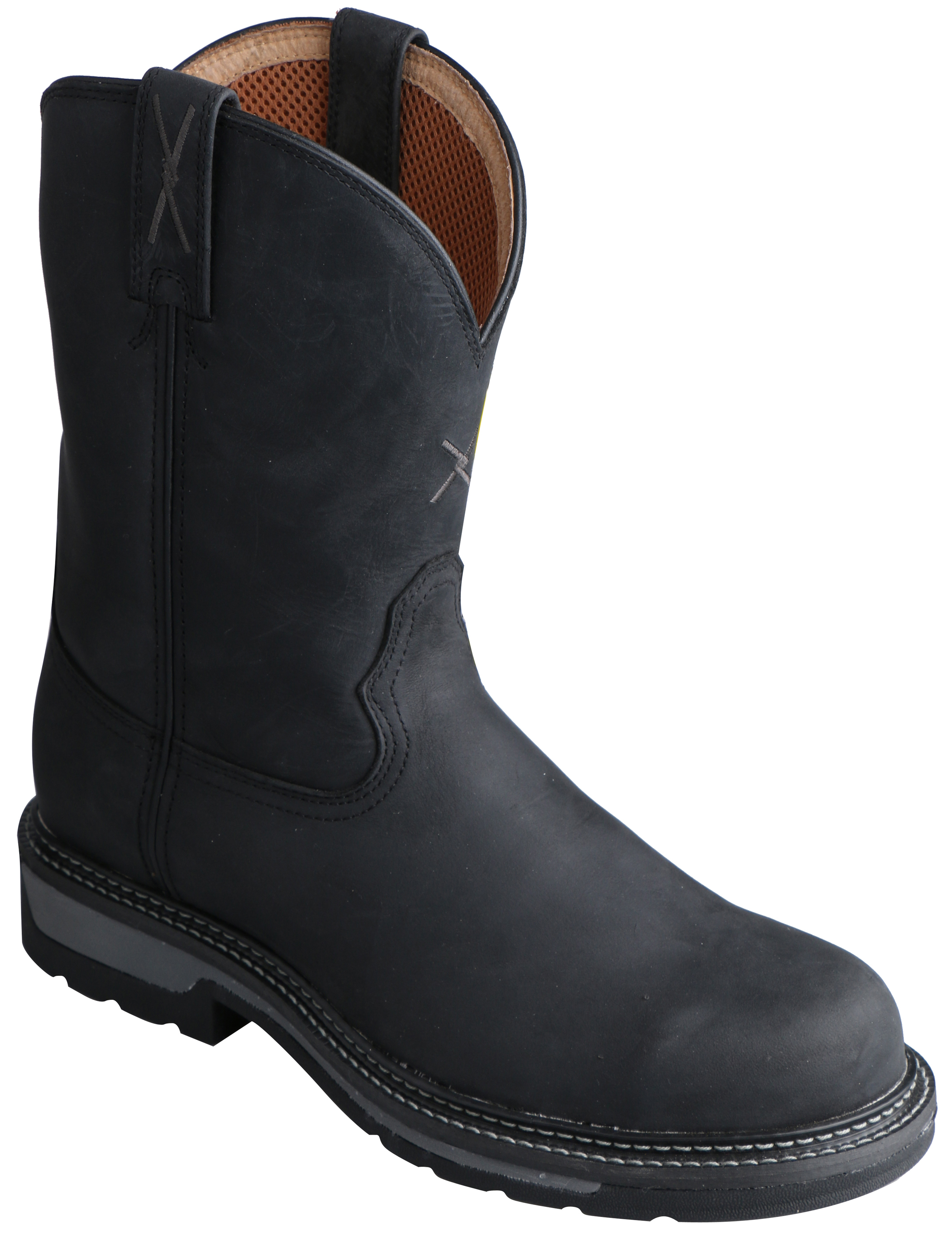 black cowboy boots steel toe