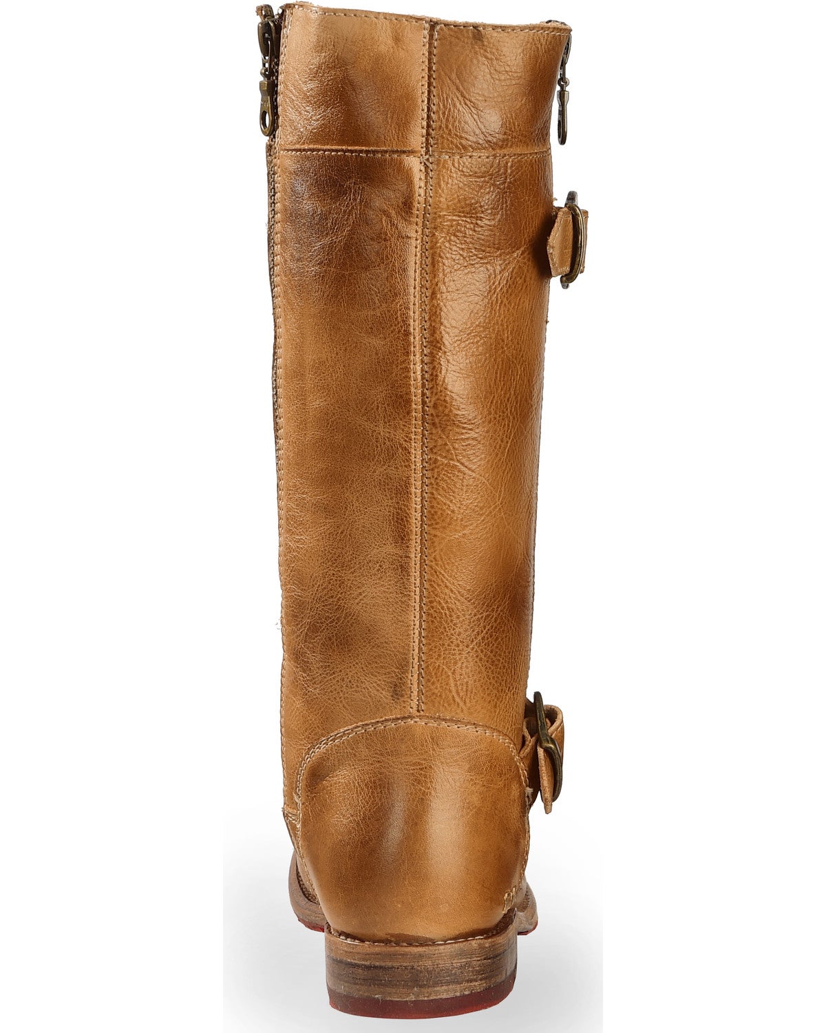 Bed Stu Women's Tan Gogo Lug Strap Boots Round Toe Sheplers