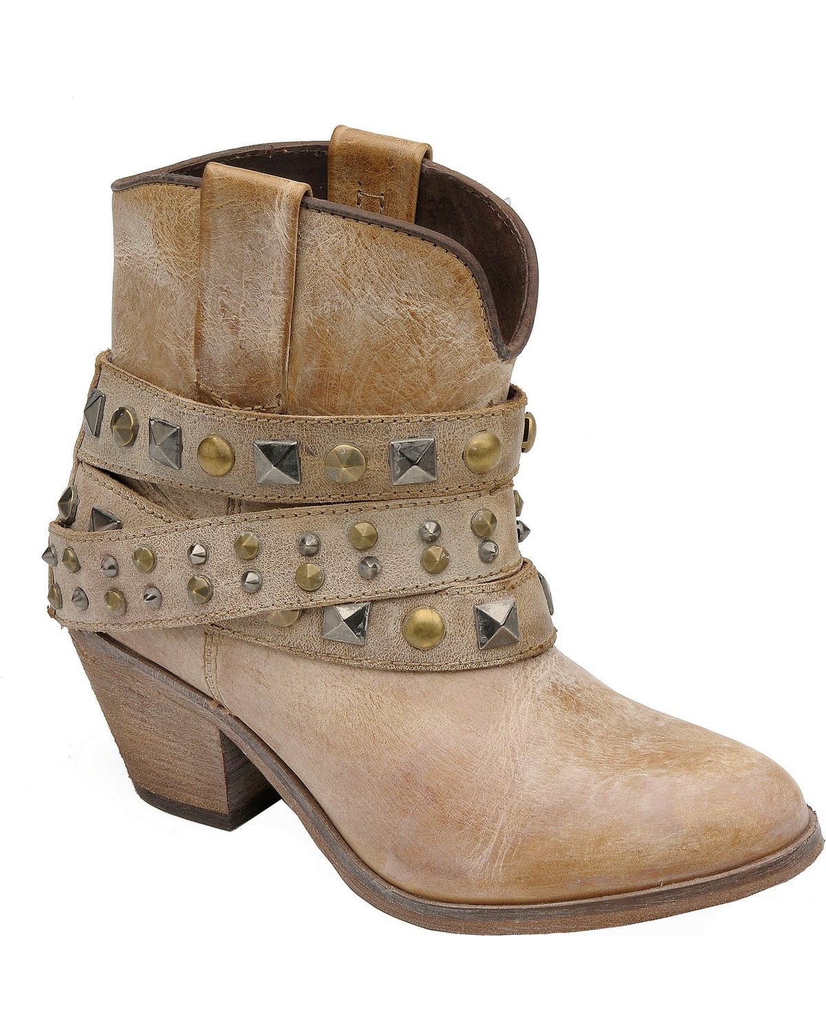 circle heel booties