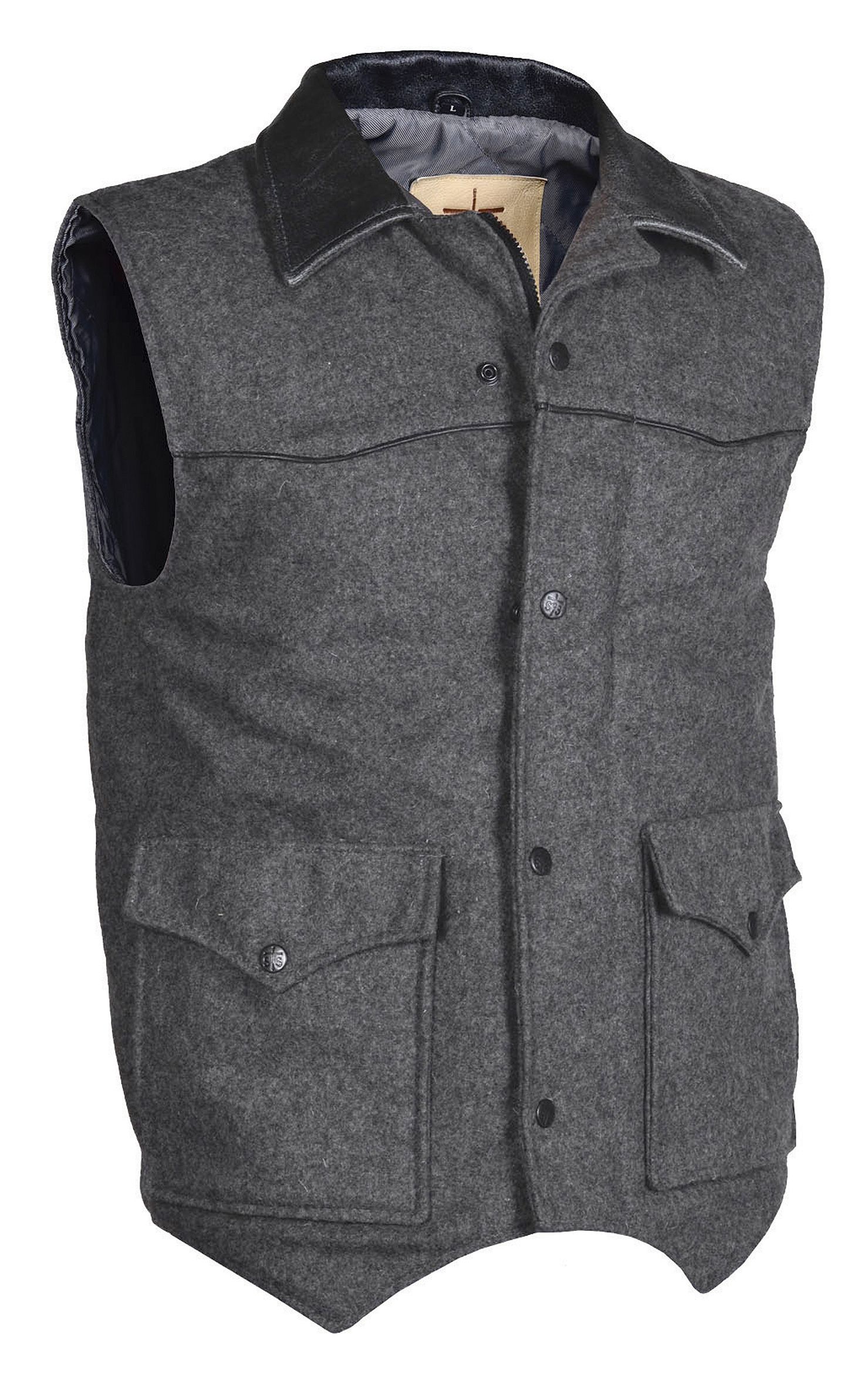 STS Ranchwear Men's Lariat Charcoal Grey Vest Sheplers
