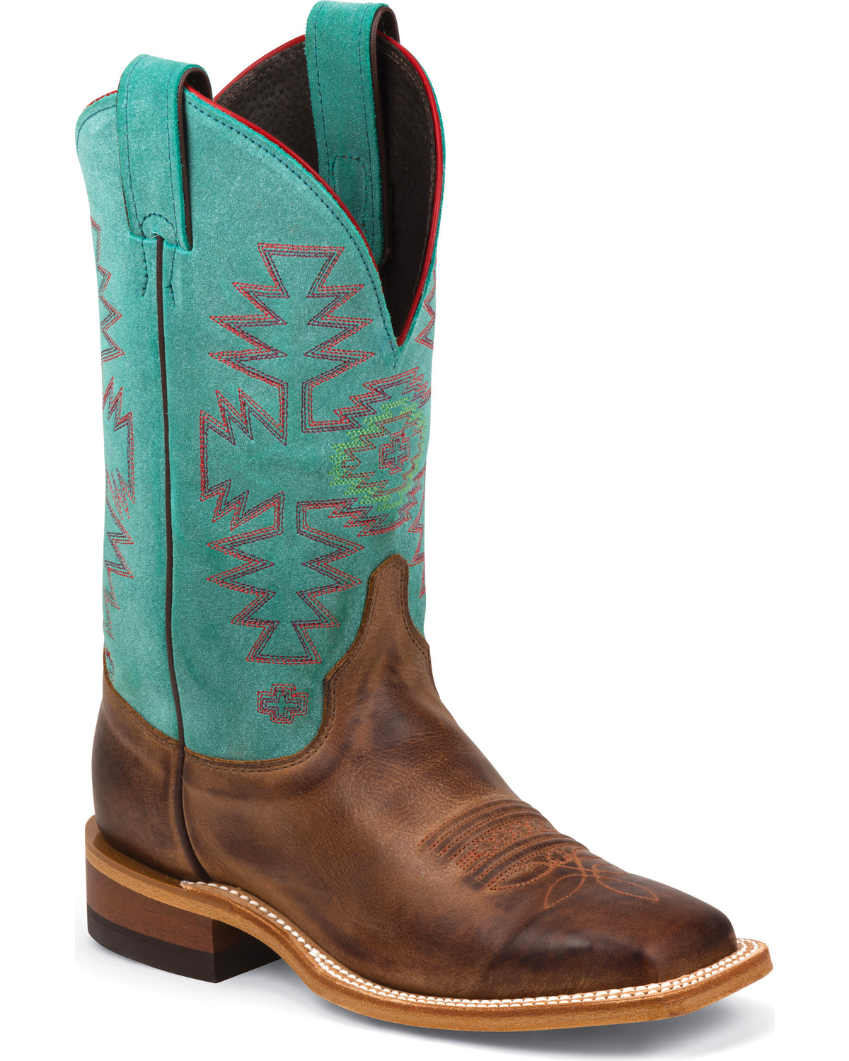 teal cowboy boots for women