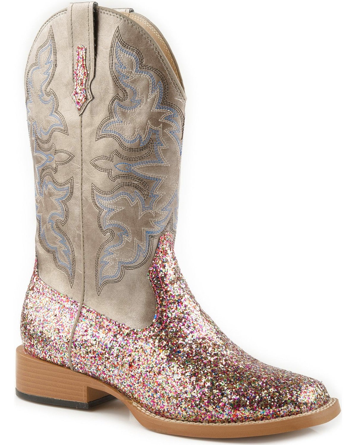 Roper Multi Glitter Cowgirl Boots Square Toe Sheplers