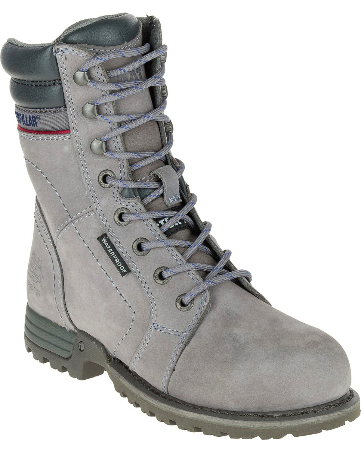 Caterpillar Women's Grey Echo Waterproof Work Boots Steel Toe Sheplers