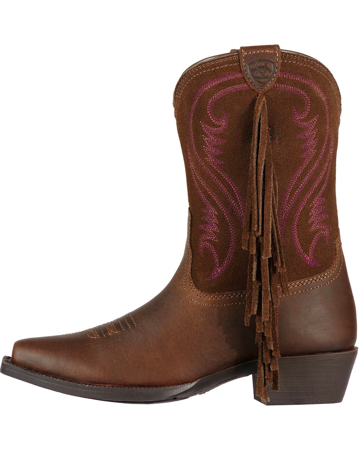 Ariat Girls' Fancy Fringe Cowgirl Boots Snip Toe Sheplers