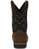 Image #4 - Justin Men's Fireman Black Western Boots - Square Toe, Tan, hi-res