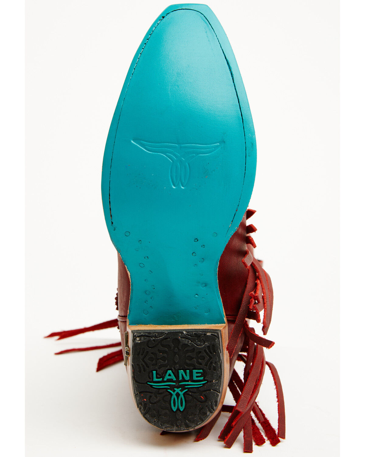 Image #7 - Lane Women's Senita Falls Fringe Tall Western Boots - Snip Toe, Ruby, hi-res