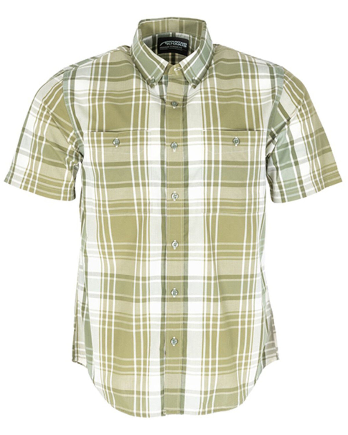 Image #1 - Mountain Khakis Men's Denison Plaid Print Short Sleeve Button-Down Shirt, Khaki, hi-res