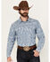 Image #1 - Cody James Men's Badlands Southwestern Print Long Sleeve Snap Western Shirt, Navy, hi-res