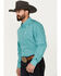Cinch Men's Circular Floral Print Long Sleeve Button-Down Western Shirt , Seafoam, hi-res
