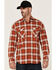 Carhartt Men's Plaid Print Rugged Flex Relaxed Lightweight Long Sleeve Snap Western Flannel Shirt , Red, hi-res