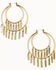 Image #1 - Shyanne Women's Ridge Canyon Fringe Hoop Earrings, Gold, hi-res