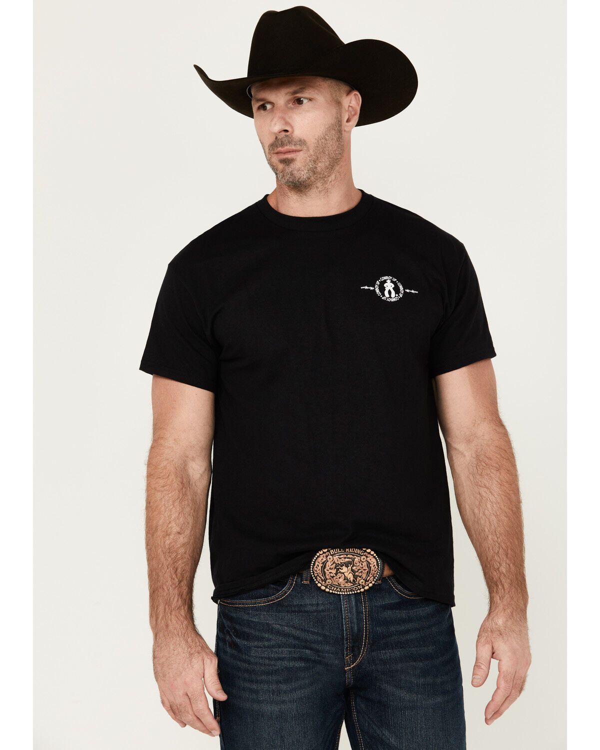 Image #2 - Cowboy Up Men's Triple Scorpion Short Sleeve Graphic T-Shirt, , hi-res