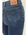 Image #4 - Levi's Women's Dark Wash Wait High Rise 725 Slit Hem Stretch Bootcut Jeans, Dark Wash, hi-res