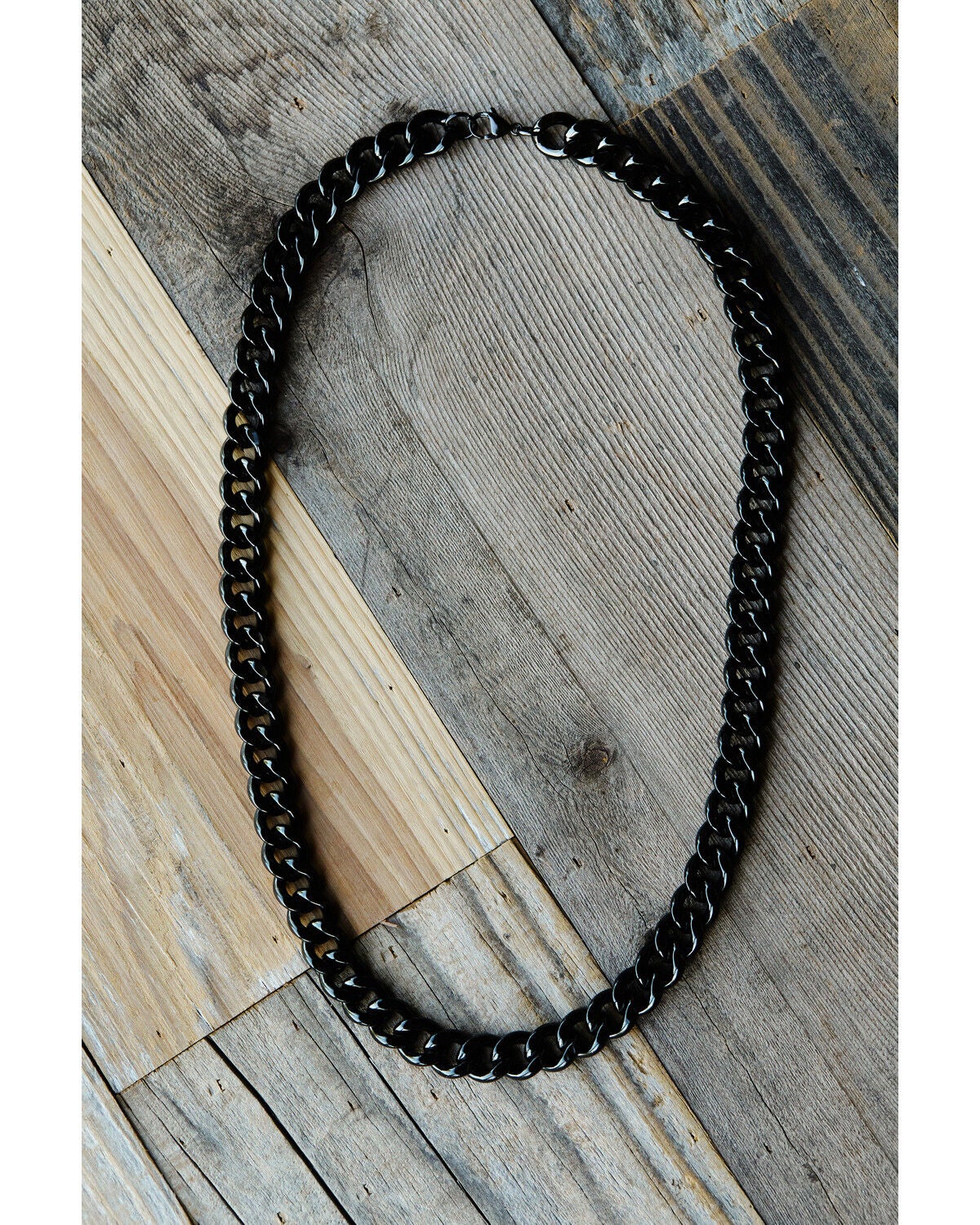 Image #2 - Cody James Men's Gunmetal Cuban Link Necklace, Silver, hi-res