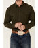 Cody James Men's Solid Hunter Green Rock Long Sleeve Snap Western Flannel Shirt , Hunter Green, hi-res