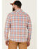 Flag & Anthem Men's Arlington Vintage Large Plaid Print Long Sleeve Western Shirt , Coral, hi-res