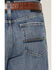 Image #4 - Ariat Men's Josh Amos Medium Wash Baggy Straight Rigid Denim Jeans, Medium Wash, hi-res