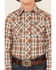 Image #3 - Wrangler Retro Boys' Plaid Print Long Sleeve Snap Western Shirt, Brown, hi-res