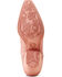 Image #5 - Ariat Women's Chandler Suede Western Booties - Snip Toe , Pink, hi-res