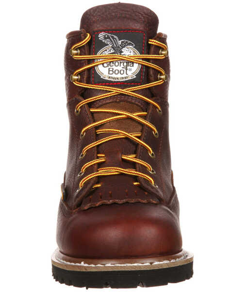 Image #5 - Georgia Boot Men's 6" Waterproof Lace-To-Toe Work Boots -  Soft Toe, Brown, hi-res