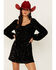 Image #1 - Sadie & Sage Women's Square Neck Sequins Mini Dress, Black, hi-res
