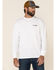 Image #1 - ATG by Wrangler Men's All-Terrain White Mountain Outline Graphic Long Sleeve T-Shirt , White, hi-res